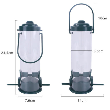 Hanging Bird Feeder for Garden – Outdoor Food Dispenser & Tree Decor (PVC & Metal)