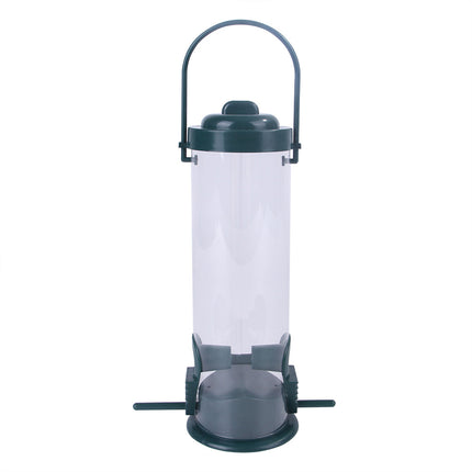 Hanging Bird Feeder for Garden – Outdoor Food Dispenser & Tree Decor (PVC & Metal)
