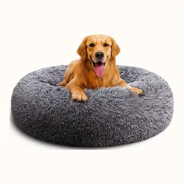 Calming Cat Bed – Round Donut Cuddler for Cats & Small Dogs | Non-Slip & Machine Washable
