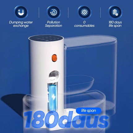 Smart Rechargeable Pet Water Fountain – 101oz Tilt-to-Drink Bowl with Waste Separation & USB Charging