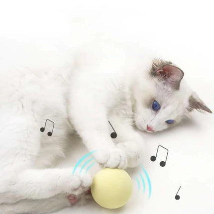 Interactive Gravity Ball Cat Toy – Smart Touch Squeak Ball with Animal Sounds & Catnip Option