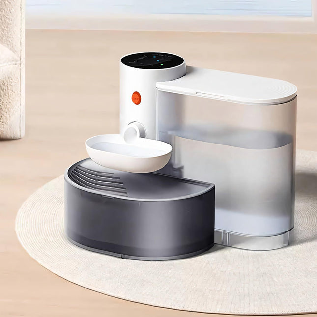 Smart Rechargeable Pet Water Fountain β 101oz Tilt-to-Drink Bowl with Waste Separation & USB Charging