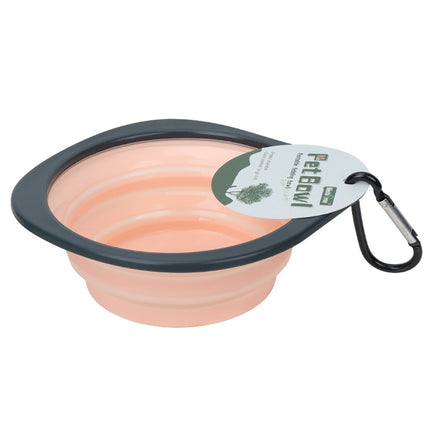Collapsible Silicone Dog Travel Bowls – Portable Pet Food & Water Dish (Set of 3 with Carabiners)