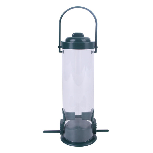 Hanging Bird Feeder for Garden – Outdoor Food Dispenser & Tree Decor (PVC & Metal)