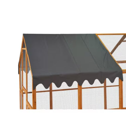 Outdoor Chicken Coop Enclosure – Large Walk-In Pet Playpen with Waterproof Roof (110")