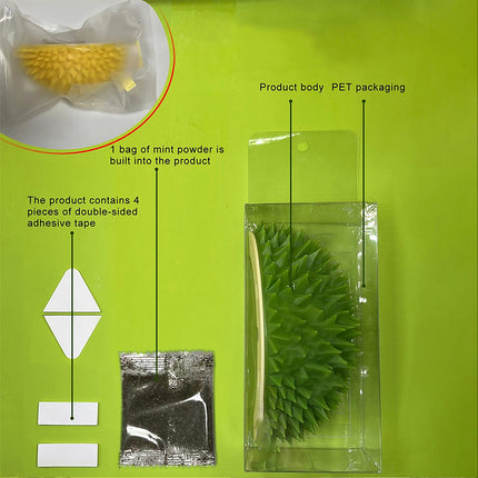 Durian Cat Self-Grooming Brush – Wall-Mounted Scratch & Massage Toy | Dental & Molar Enrichment for Cats & Dogs