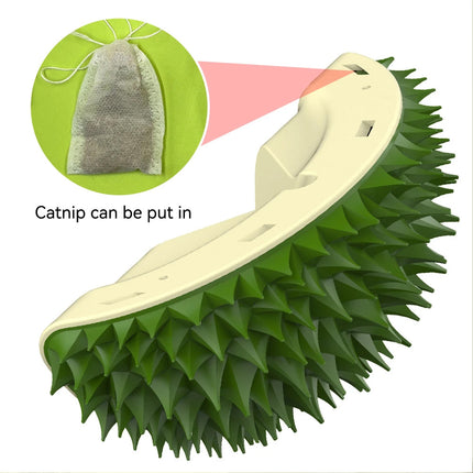 Durian Cat Self-Grooming Brush – Wall-Mounted Scratch & Massage Toy | Dental & Molar Enrichment for Cats & Dogs
