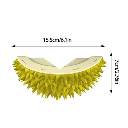 Durian Cat Self-Grooming Brush – Wall-Mounted Scratch & Massage Toy | Dental & Molar Enrichment for Cats & Dogs