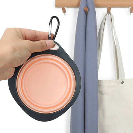 Collapsible Silicone Dog Travel Bowls – Portable Pet Food & Water Dish (Set of 3 with Carabiners)
