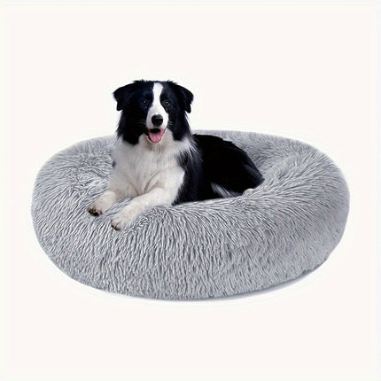 Calming Cat Bed – Round Donut Cuddler for Cats & Small Dogs | Non-Slip & Machine Washable