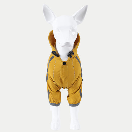 Waterproof Dog Raincoat with Reflective Straps & Hood – Lightweight Rain Jacket for Small & Medium Dogs