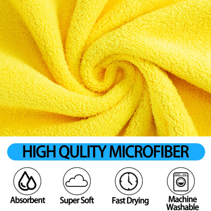 Quick-Dry Microfiber Dog Towels – Super Absorbent Pet Bath Towel for Dogs & Cats (Yellow)