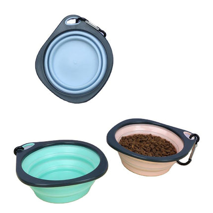 Collapsible Silicone Dog Travel Bowls – Portable Pet Food & Water Dish (Set of 3 with Carabiners)