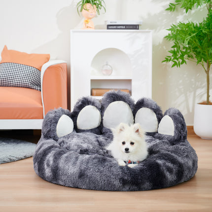 Cozy Bear Paw Dog Bed – Plush Pet Sofa for Small & Medium Dogs & Cats