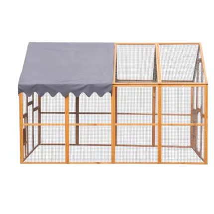 Outdoor Chicken Coop Enclosure – Large Walk-In Pet Playpen with Waterproof Roof (110")