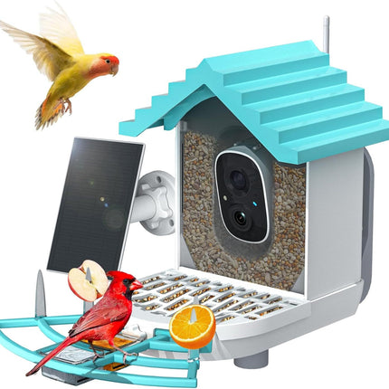 Smart Bird Feeder with Camera – Solar Powered, AI Bird Identifier, 2K Video & Instant Alerts