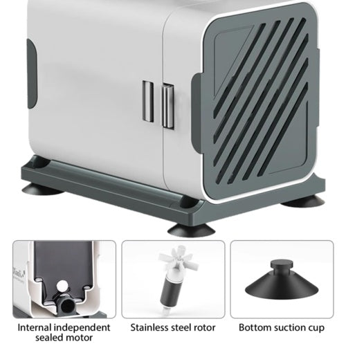 Fish Tank Fountain Water Pump – 15W Submersible Aquarium Pump with Filter & AU Plug Adapter