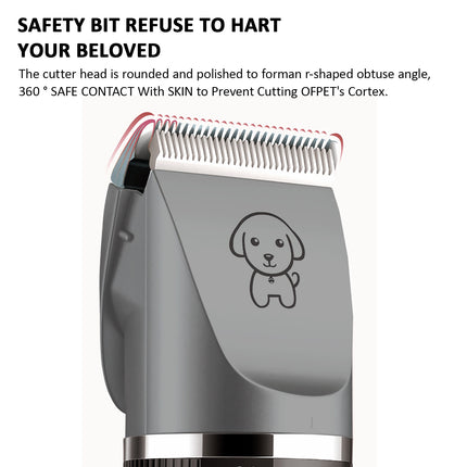 Electric Pet Grooming Kit – Cordless Hair Clipper for Dogs & Cats | Quiet Shaver with Combs, Scissors & USB Recharge