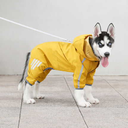 Waterproof Dog Raincoat with Reflective Straps & Hood – Lightweight Rain Jacket for Small & Medium Dogs