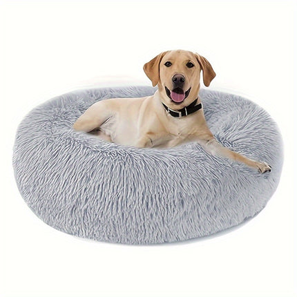 Calming Cat Bed – Round Donut Cuddler for Cats & Small Dogs | Non-Slip & Machine Washable