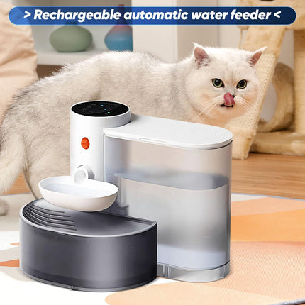 Smart Rechargeable Pet Water Fountain – 101oz Tilt-to-Drink Bowl with Waste Separation & USB Charging